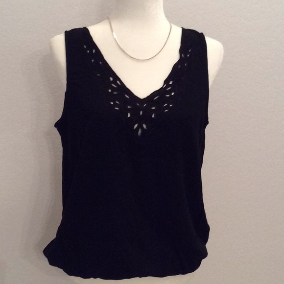 a.n.a. Embroidered Silky Top